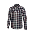 Blue - Lifestyle - Mountain Warehouse Mens Trace Flannel Long-Sleeved Shirt