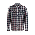 Blue - Lifestyle - Mountain Warehouse Mens Trace Flannel Long-Sleeved Shirt