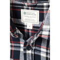 Blue - Pack Shot - Mountain Warehouse Mens Trace Flannel Long-Sleeved Shirt