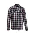 Carbon - Front - Mountain Warehouse Mens Trace Flannel Long-Sleeved Shirt