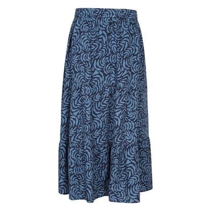 Navy - Back - Mountain Warehouse Womens-Ladies Palermo Tiered Midi Skirt