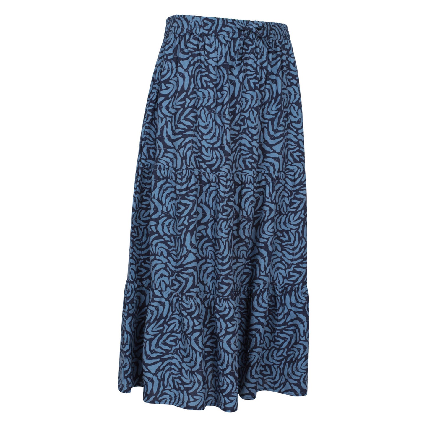 Navy - Side - Mountain Warehouse Womens-Ladies Palermo Tiered Midi Skirt