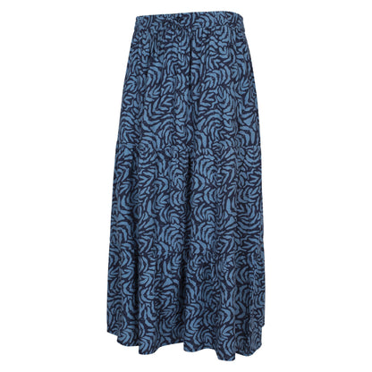Navy - Lifestyle - Mountain Warehouse Womens-Ladies Palermo Tiered Midi Skirt