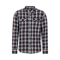 Blue - Front - Mountain Warehouse Mens Trace Flannel Long-Sleeved Shirt