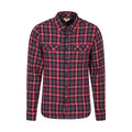 Blue - Front - Mountain Warehouse Mens Trace Flannel Long-Sleeved Shirt