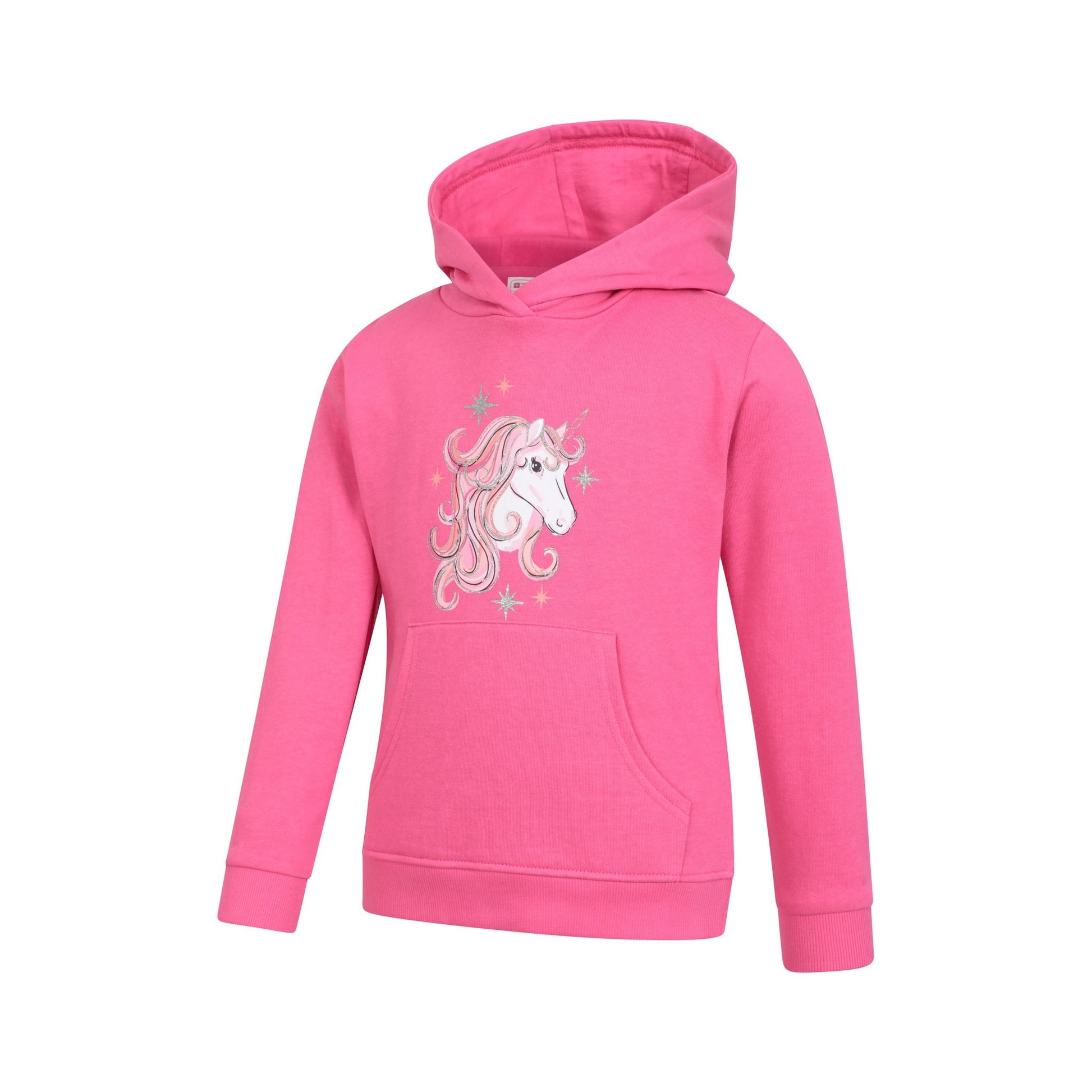 Purple - Lifestyle - Mountain Warehouse Childrens-Kids Sparkly Unicorn Organic Hoodie