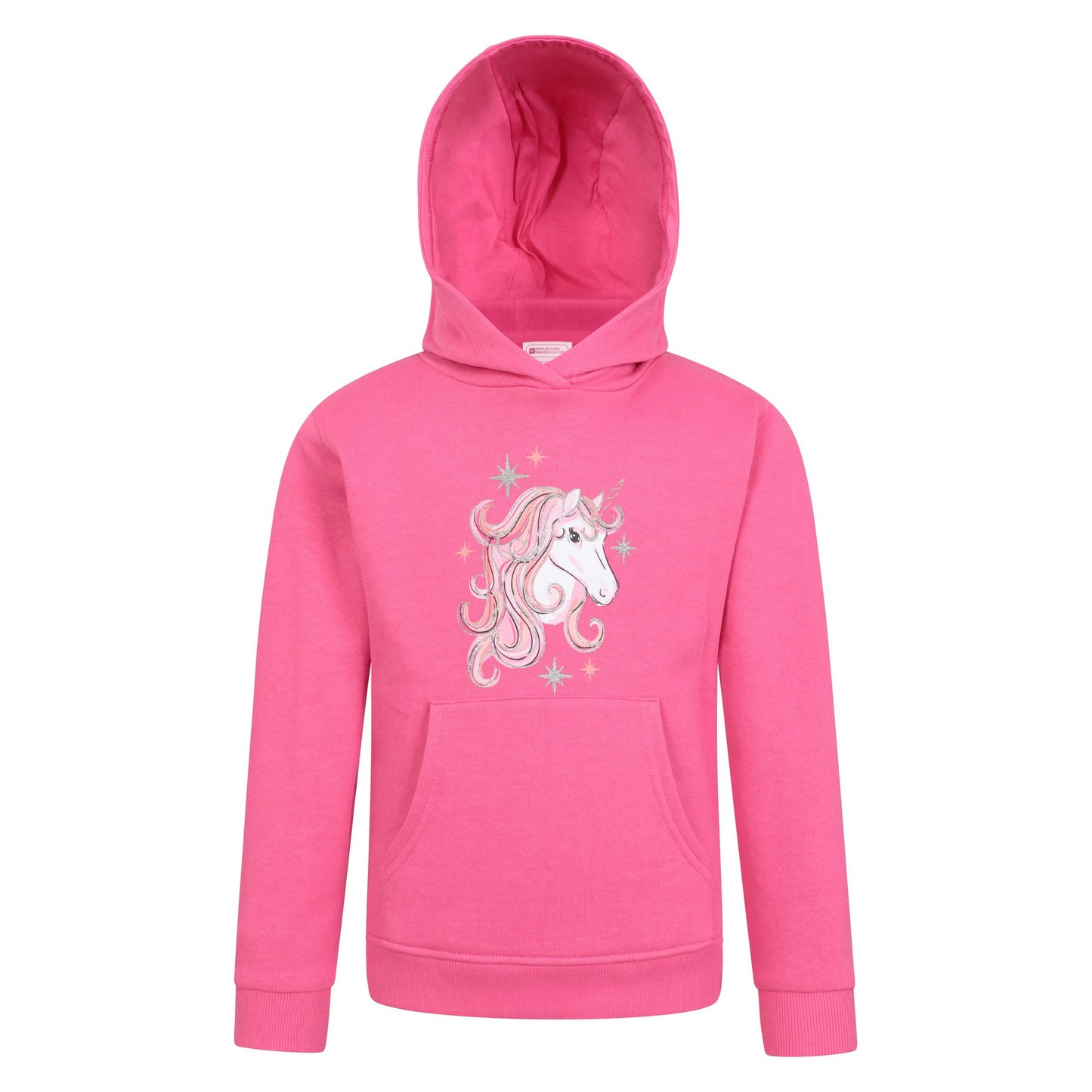 Purple - Front - Mountain Warehouse Childrens-Kids Sparkly Unicorn Organic Hoodie