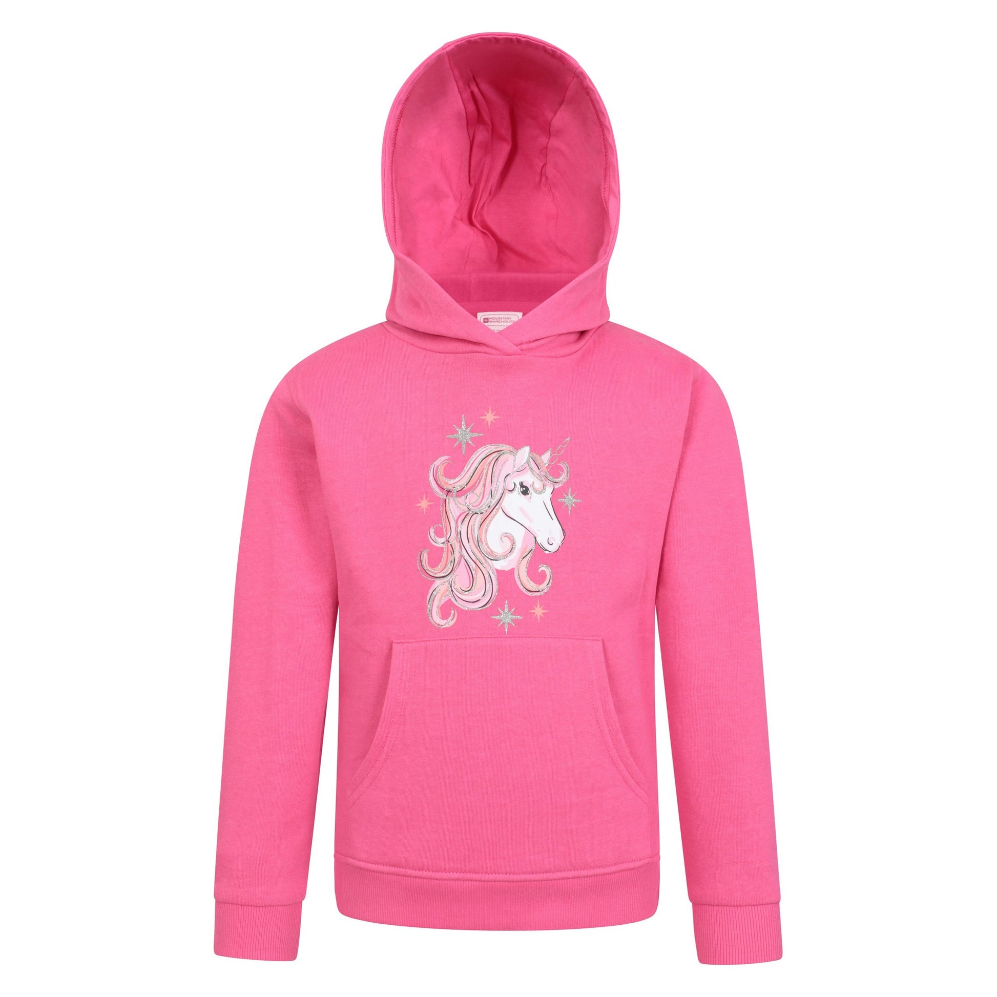 Purple - Front - Mountain Warehouse Childrens-Kids Sparkly Unicorn Organic Hoodie