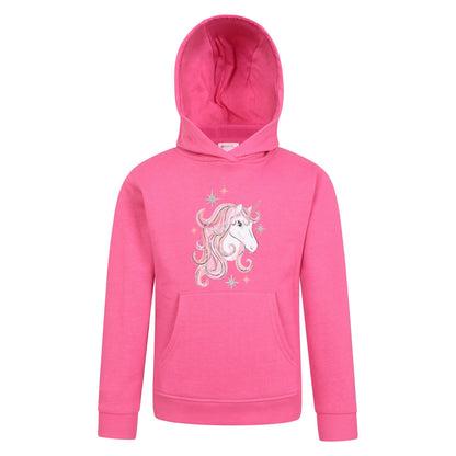 Purple - Front - Mountain Warehouse Childrens-Kids Sparkly Unicorn Organic Hoodie