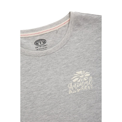 Grey - Side - Animal Womens-Ladies Sunrise Carina Organic Cotton T-Shirt
