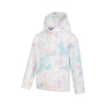 Lilac - Side - Mountain Warehouse Childrens-Kids Tie Dye Organic Hoodie