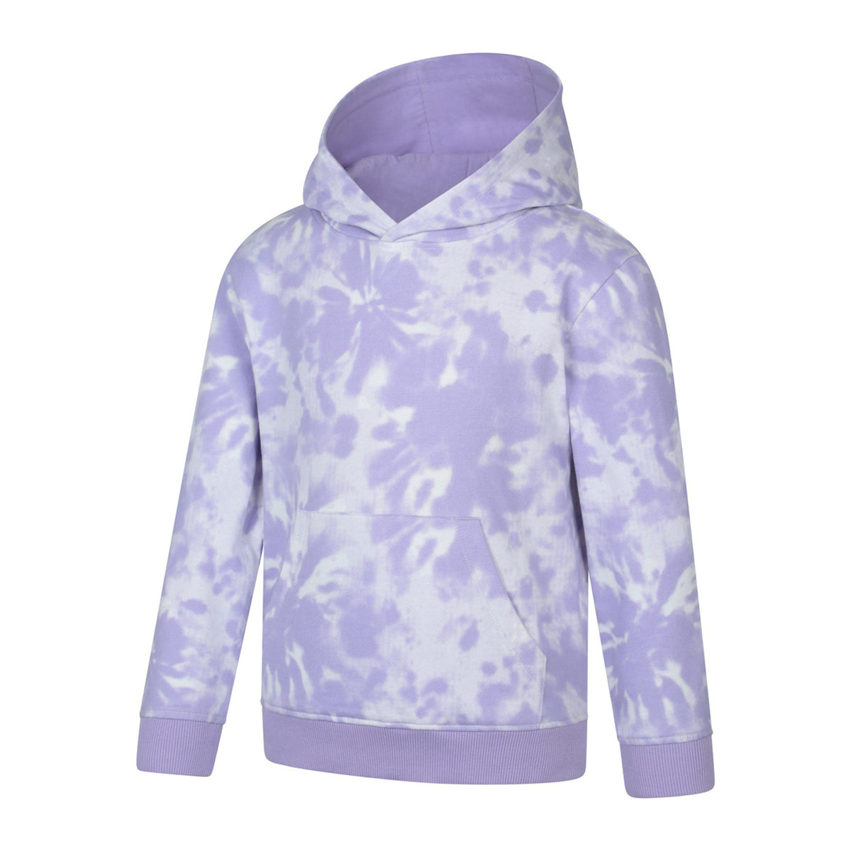 Purple - Side - Mountain Warehouse Childrens-Kids Tie Dye Organic Hoodie