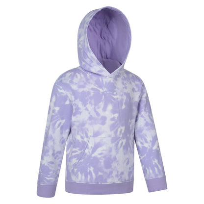 Purple - Lifestyle - Mountain Warehouse Childrens-Kids Tie Dye Organic Hoodie