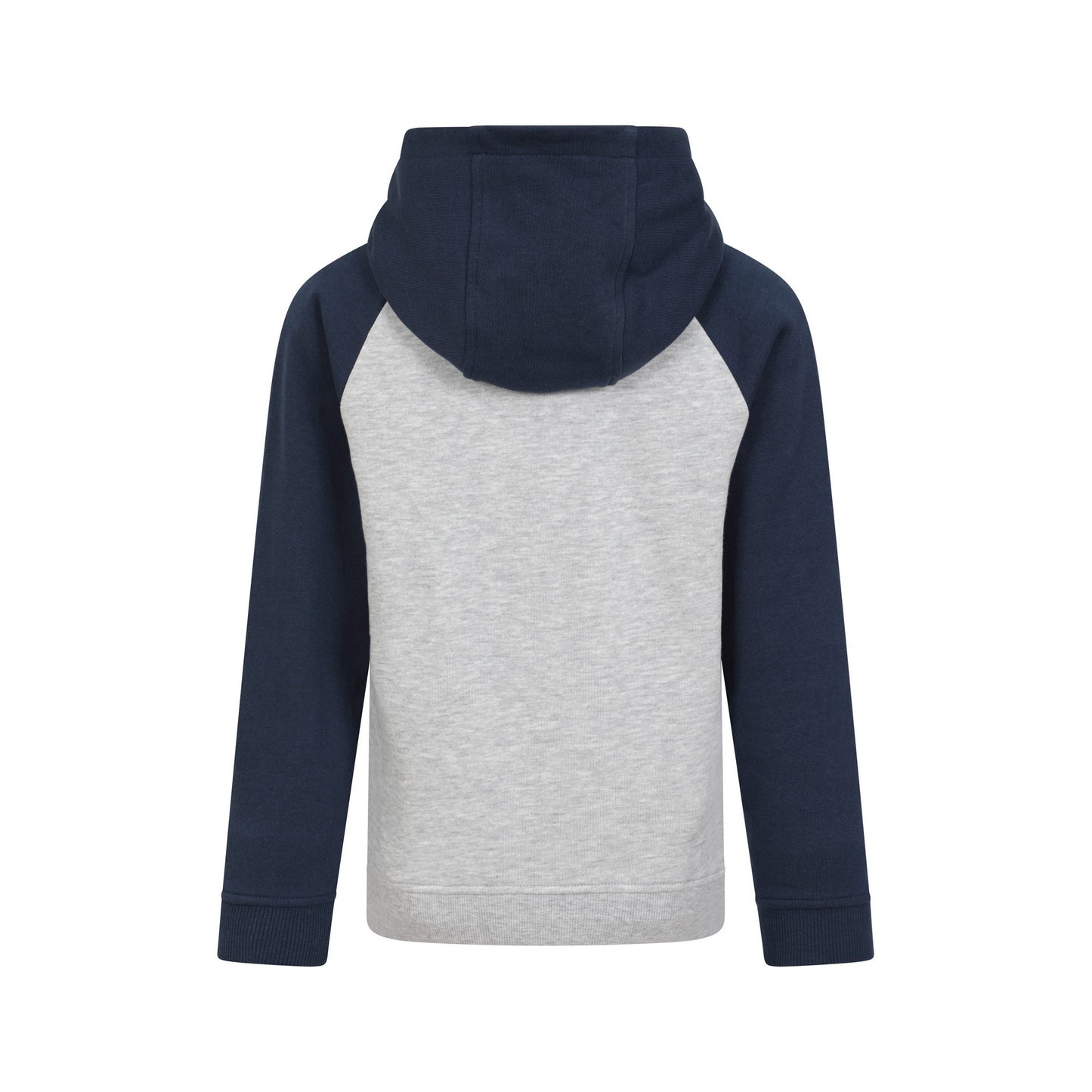 Grey-Navy - Back - Mountain Warehouse Childrens-Kids Terry Tiger Organic Hoodie