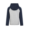 Grey-Navy - Back - Mountain Warehouse Childrens-Kids Terry Tiger Organic Hoodie