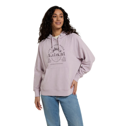 Lilac - Side - Animal Womens-Ladies Kaya Graphic Print Organic Hoodie