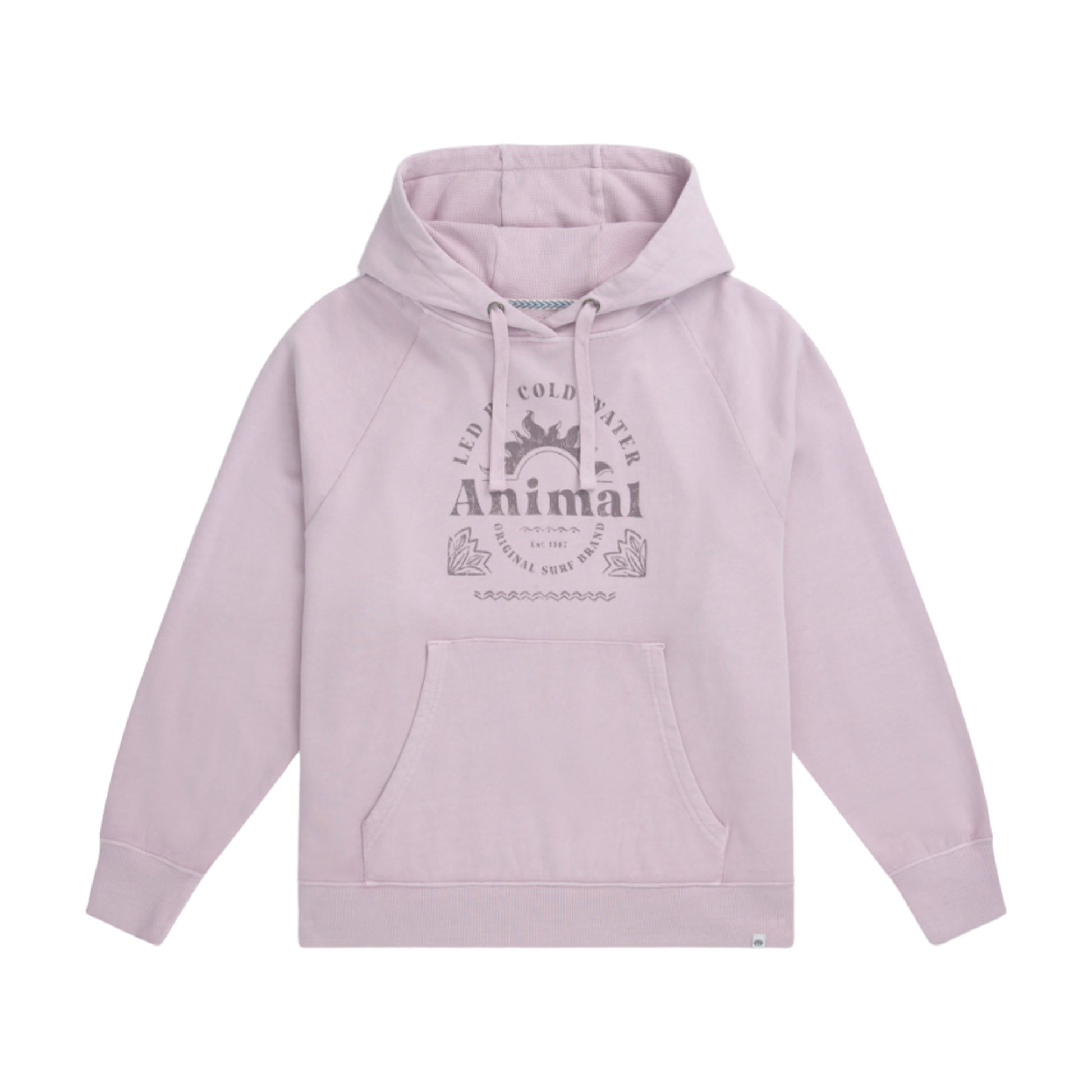 Lilac - Front - Animal Womens-Ladies Kaya Graphic Print Organic Hoodie