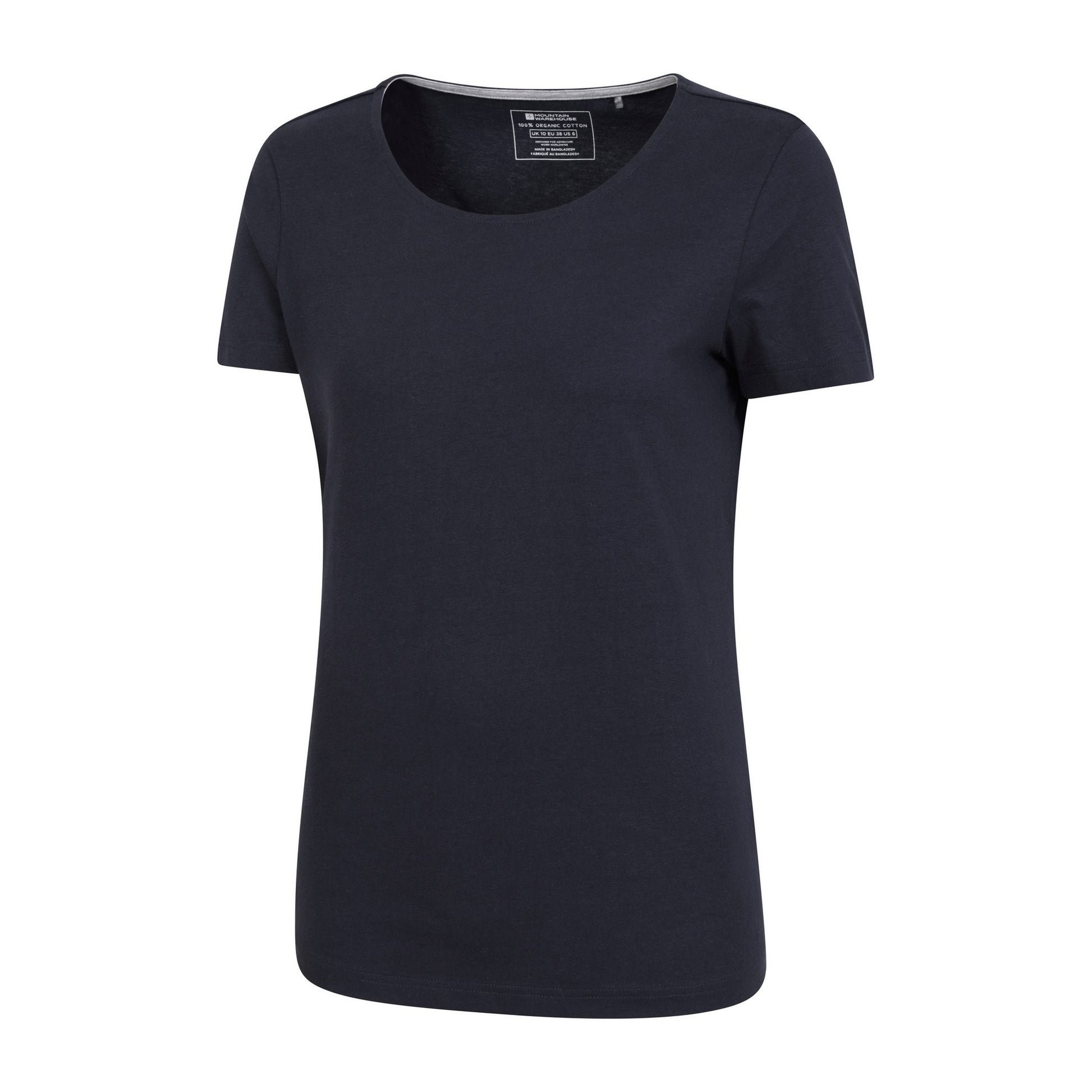 Navy - Back - Mountain Warehouse Womens-Ladies Eden Organic V Neck T-Shirt
