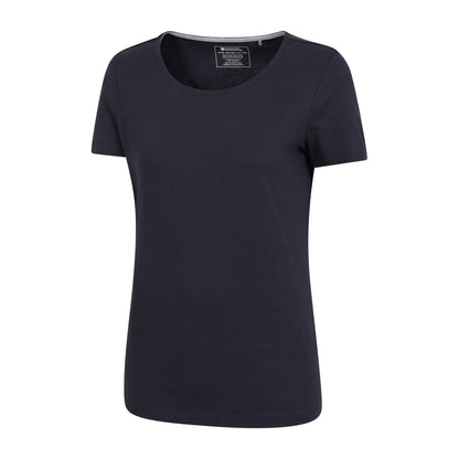 Navy - Back - Mountain Warehouse Womens-Ladies Eden Organic V Neck T-Shirt