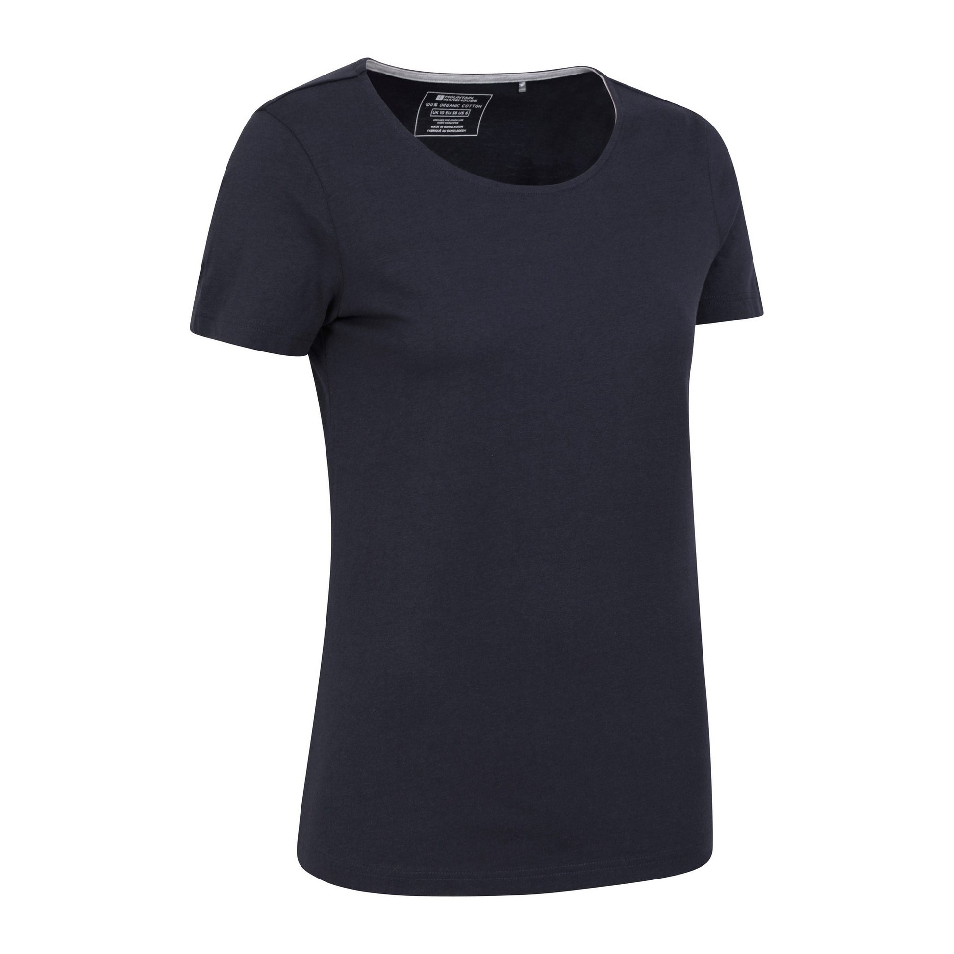 Navy - Side - Mountain Warehouse Womens-Ladies Eden Organic V Neck T-Shirt