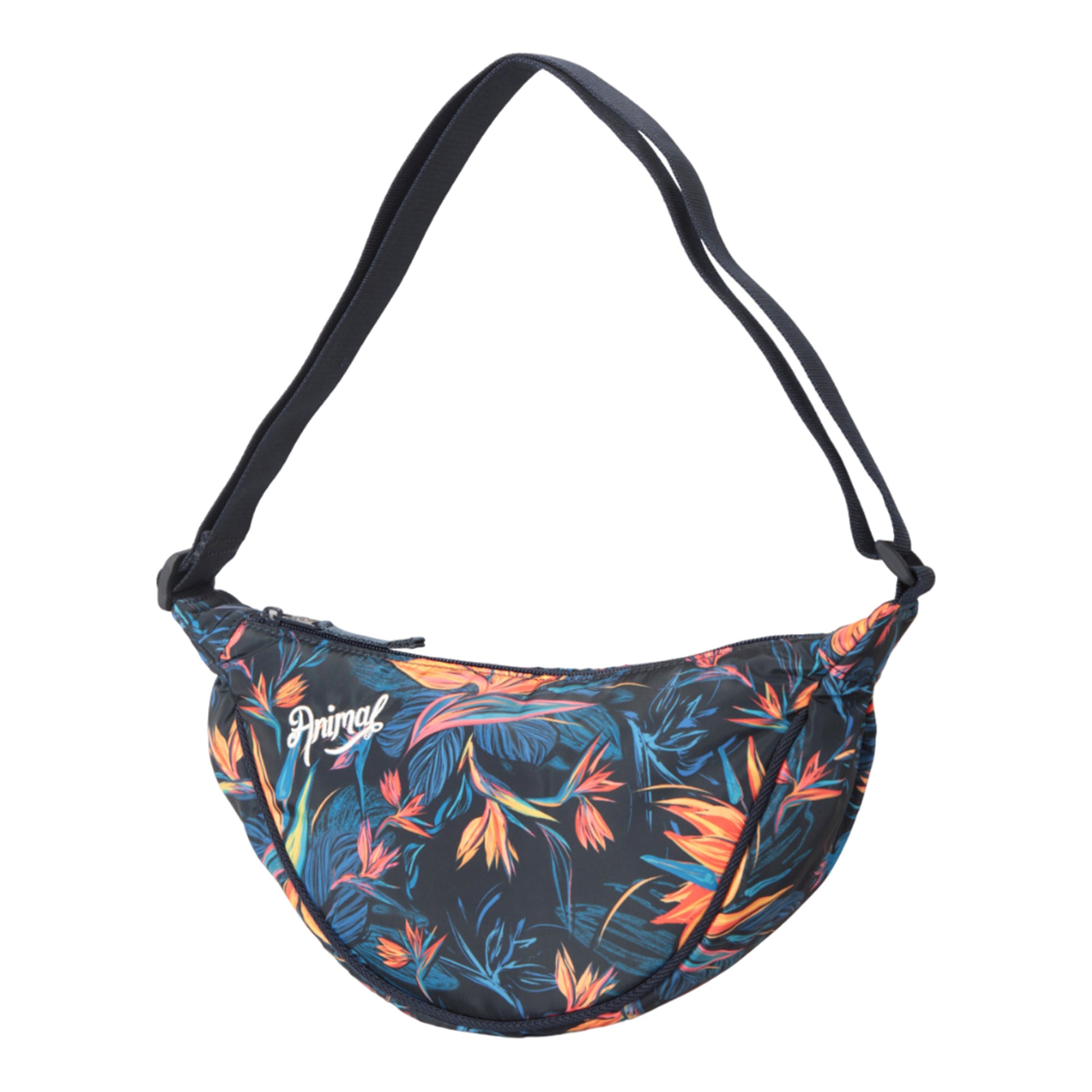 Orange - Side - Animal Tropical Recycled Crossbody Bag