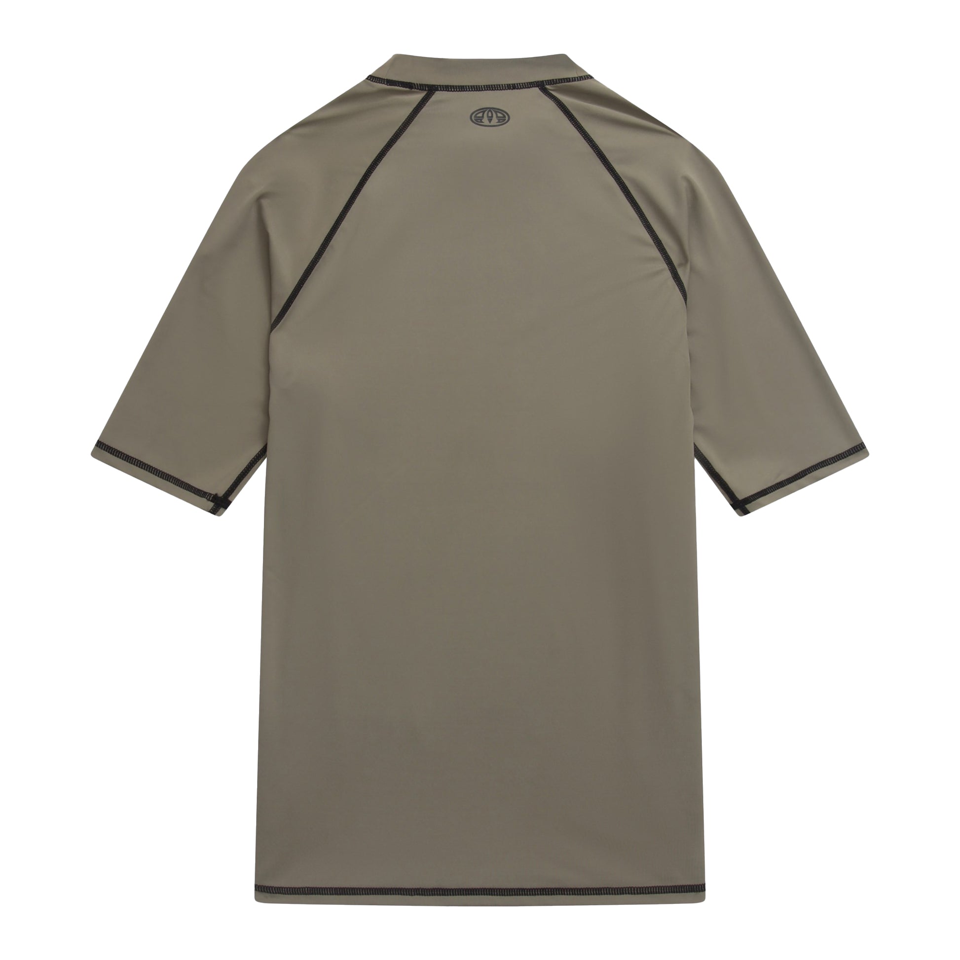 Khaki Green - Back - Animal Mens Kai Recycled Rash Top