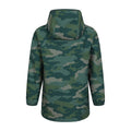 Green - Back - Mountain Warehouse Childrens-Kids Camo Waterproof Jacket