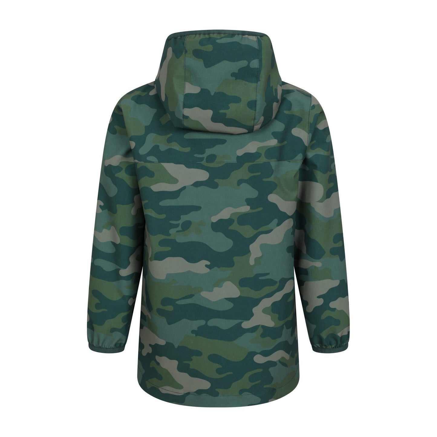 Green - Back - Mountain Warehouse Childrens-Kids Camo Waterproof Jacket