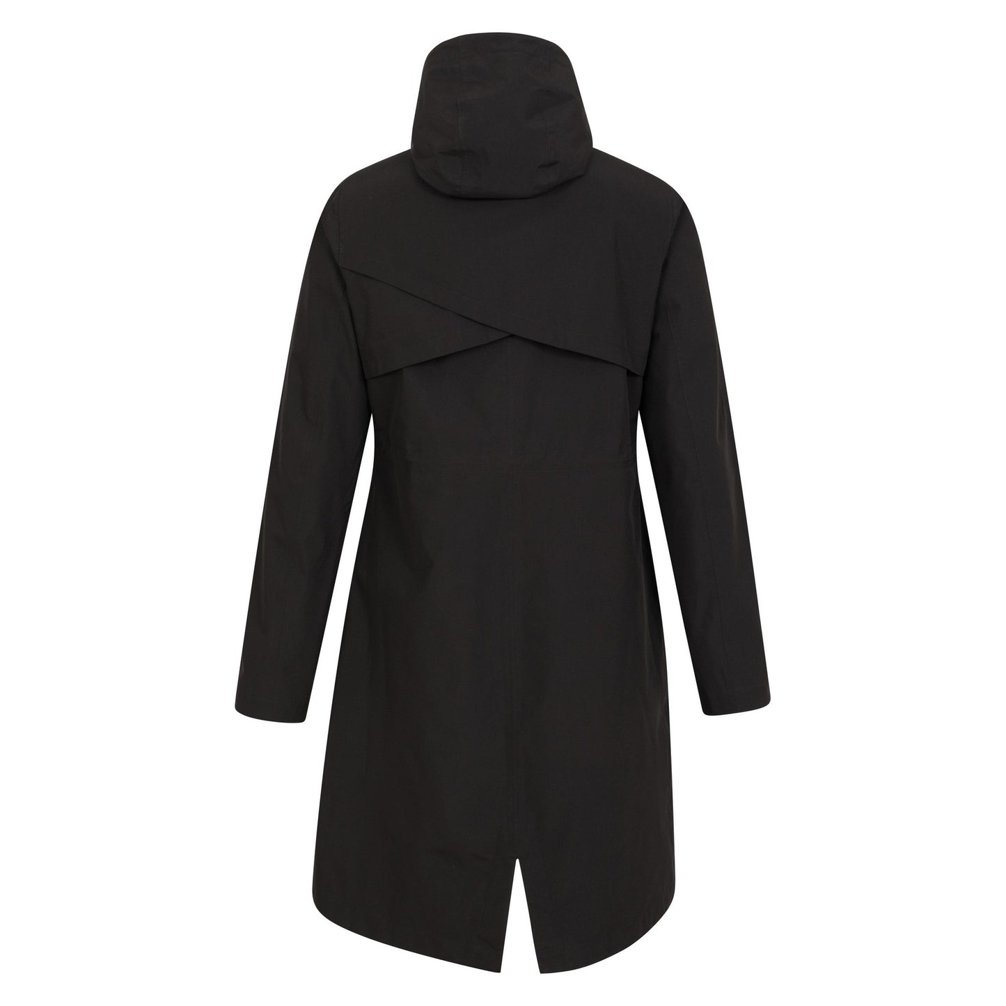 Black - Back - Mountain Warehouse Womens-Ladies Hilltop Extra Long Waterproof Jacket