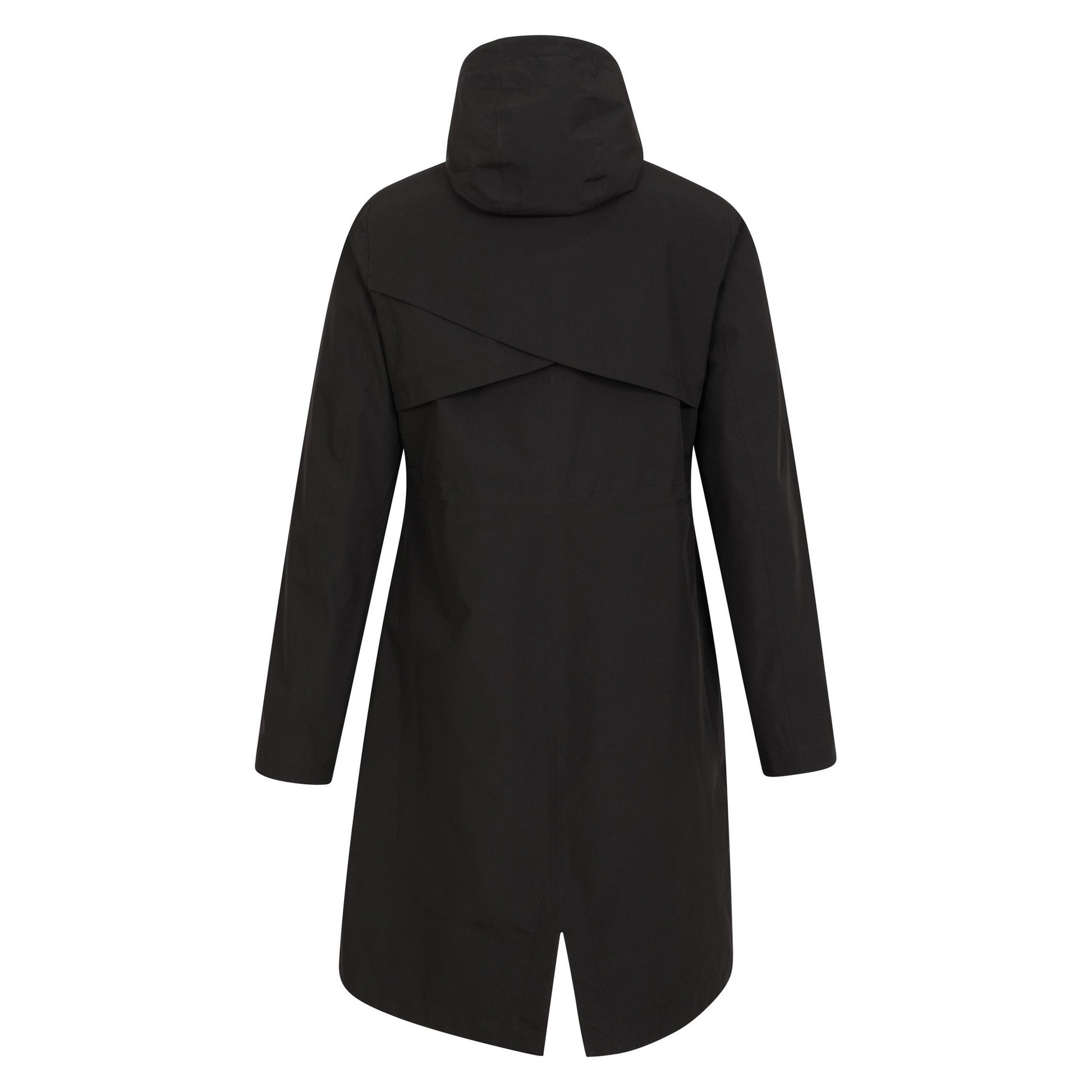 Black - Back - Mountain Warehouse Womens-Ladies Hilltop Extra Long Waterproof Jacket
