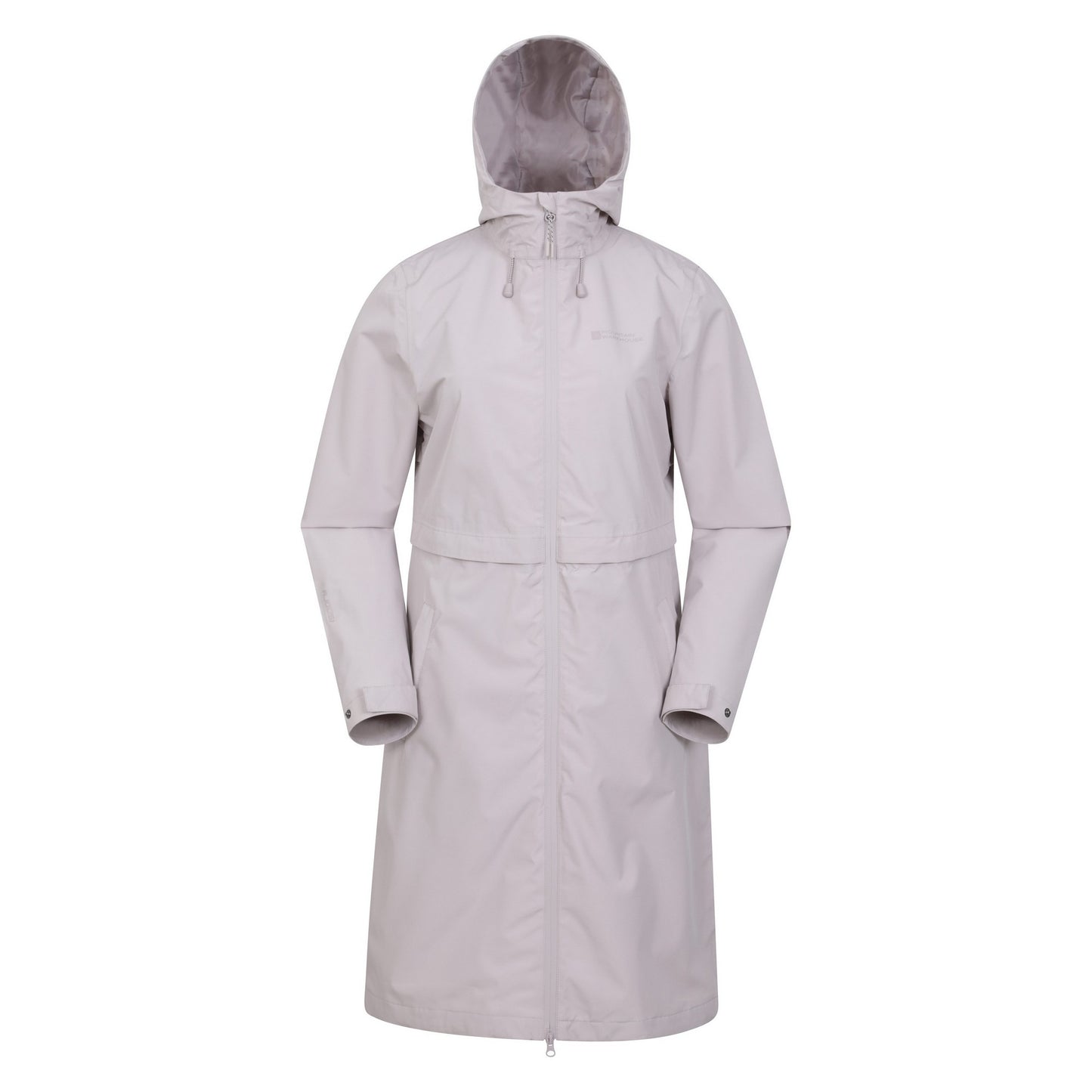 Light Beige - Front - Mountain Warehouse Womens-Ladies Hilltop Extra Long Waterproof Jacket