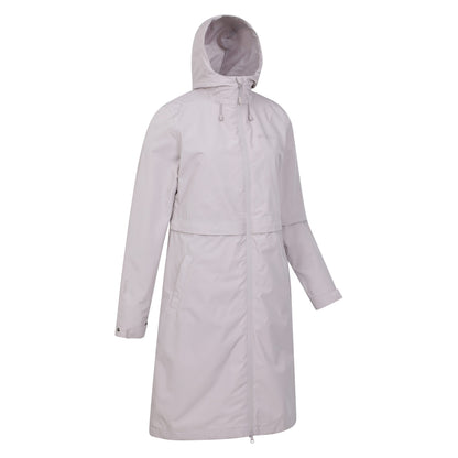 Light Beige - Lifestyle - Mountain Warehouse Womens-Ladies Hilltop Extra Long Waterproof Jacket