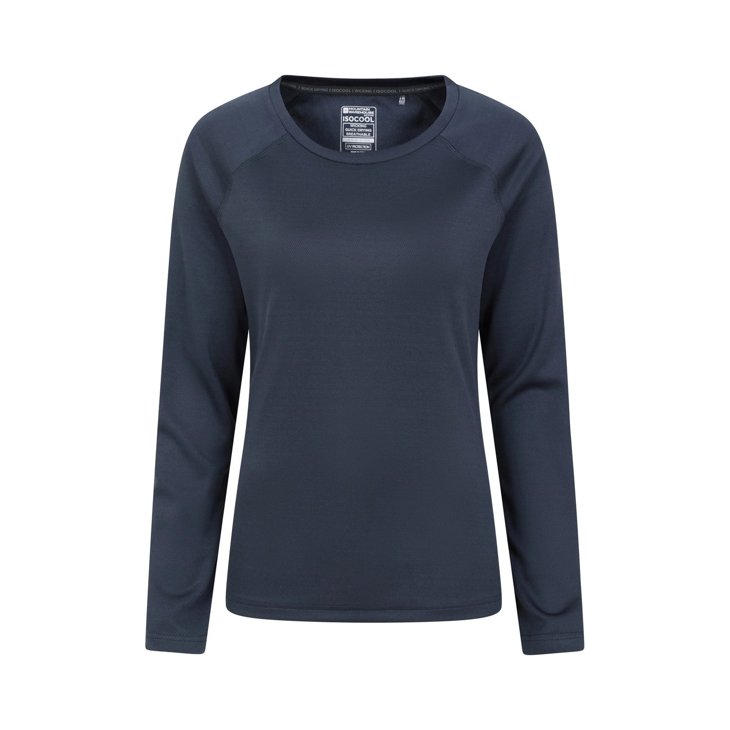 Navy - Front - Mountain Warehouse Womens-Ladies Endurance Long-Sleeved Top