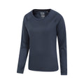 Navy - Side - Mountain Warehouse Womens-Ladies Endurance Long-Sleeved Top