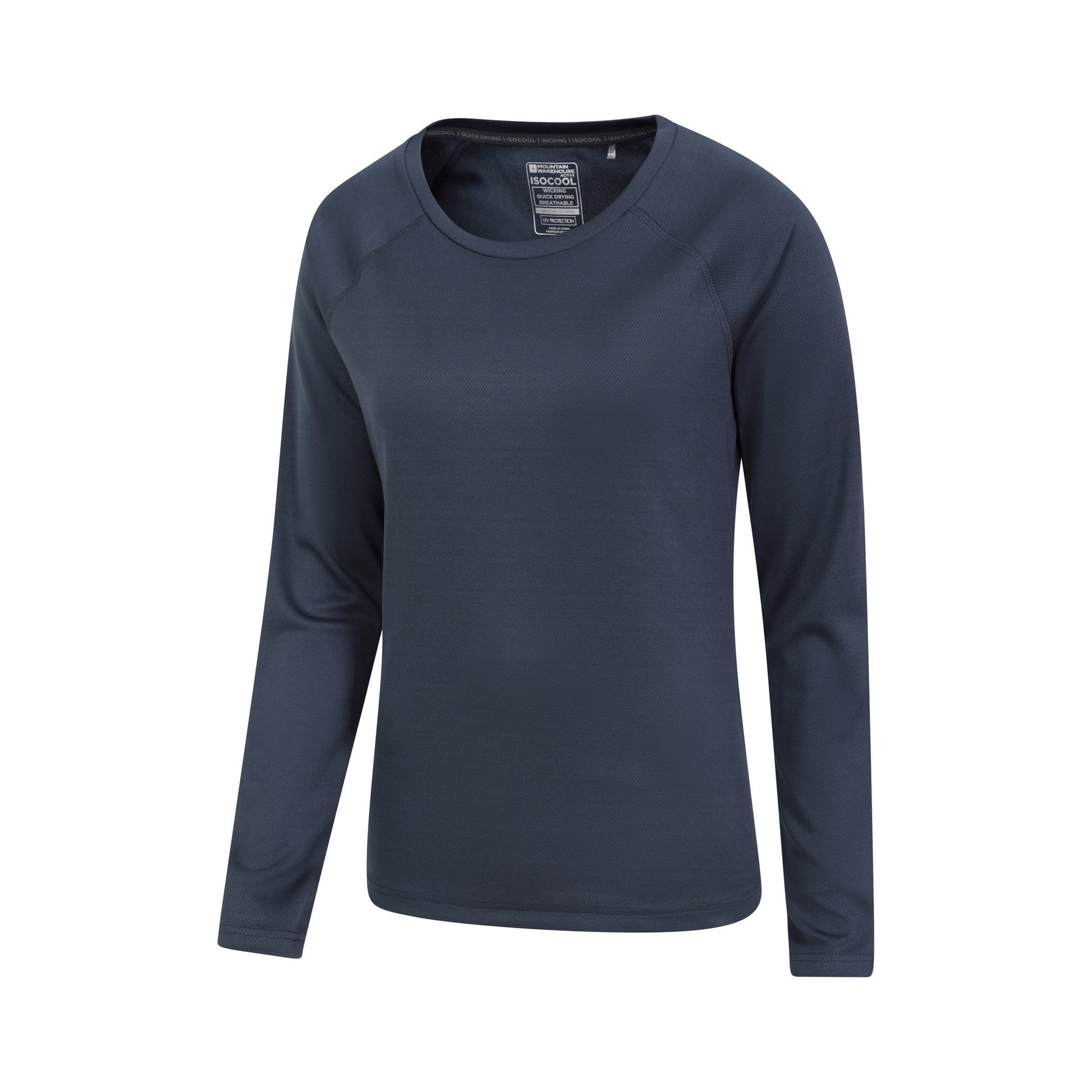 Navy - Side - Mountain Warehouse Womens-Ladies Endurance Long-Sleeved Top