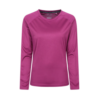 Purple - Front - Mountain Warehouse Womens-Ladies Endurance Long-Sleeved Top