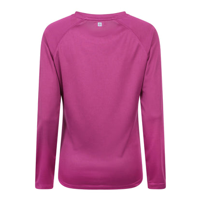 Purple - Back - Mountain Warehouse Womens-Ladies Endurance Long-Sleeved Top