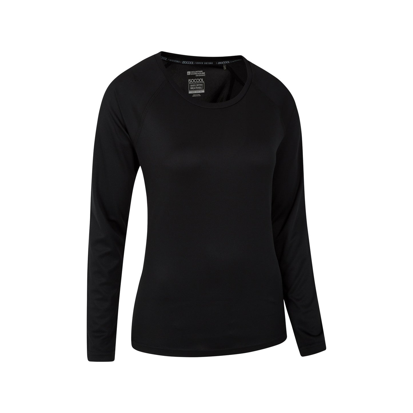 Black - Side - Mountain Warehouse Womens-Ladies Endurance Long-Sleeved Top