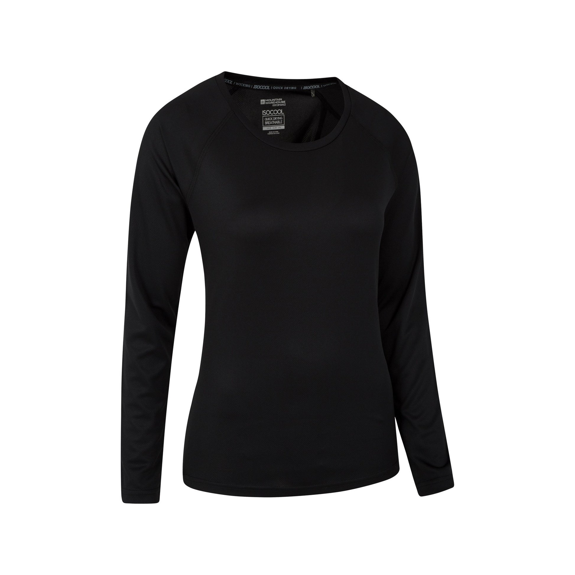 Black - Side - Mountain Warehouse Womens-Ladies Endurance Long-Sleeved Top