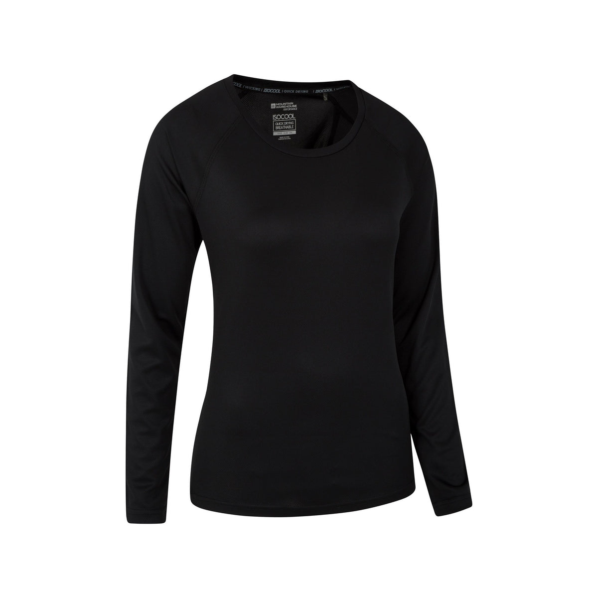 Black - Side - Mountain Warehouse Womens-Ladies Endurance Long-Sleeved Top