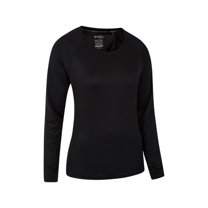 Black - Side - Mountain Warehouse Womens-Ladies Endurance Long-Sleeved Top