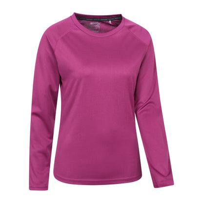 Purple - Side - Mountain Warehouse Womens-Ladies Endurance Long-Sleeved Top