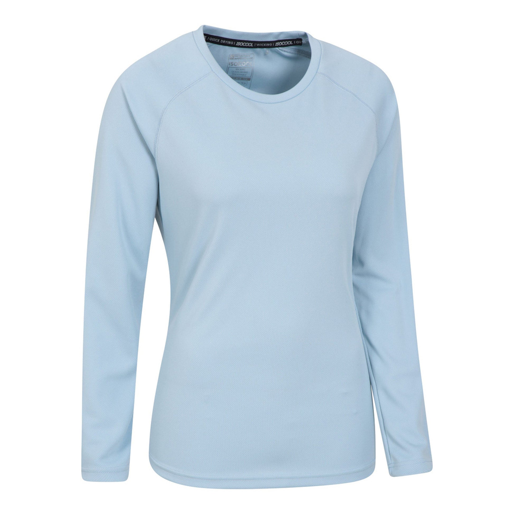 Pale Blue - Side - Mountain Warehouse Womens-Ladies Endurance Long-Sleeved Top