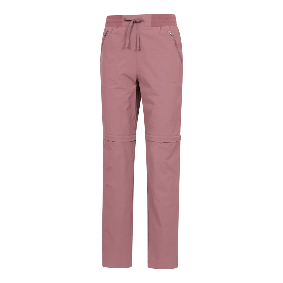 Dark Pink - Side - Mountain Warehouse Womens-Ladies Explorer Zip-Off Trousers