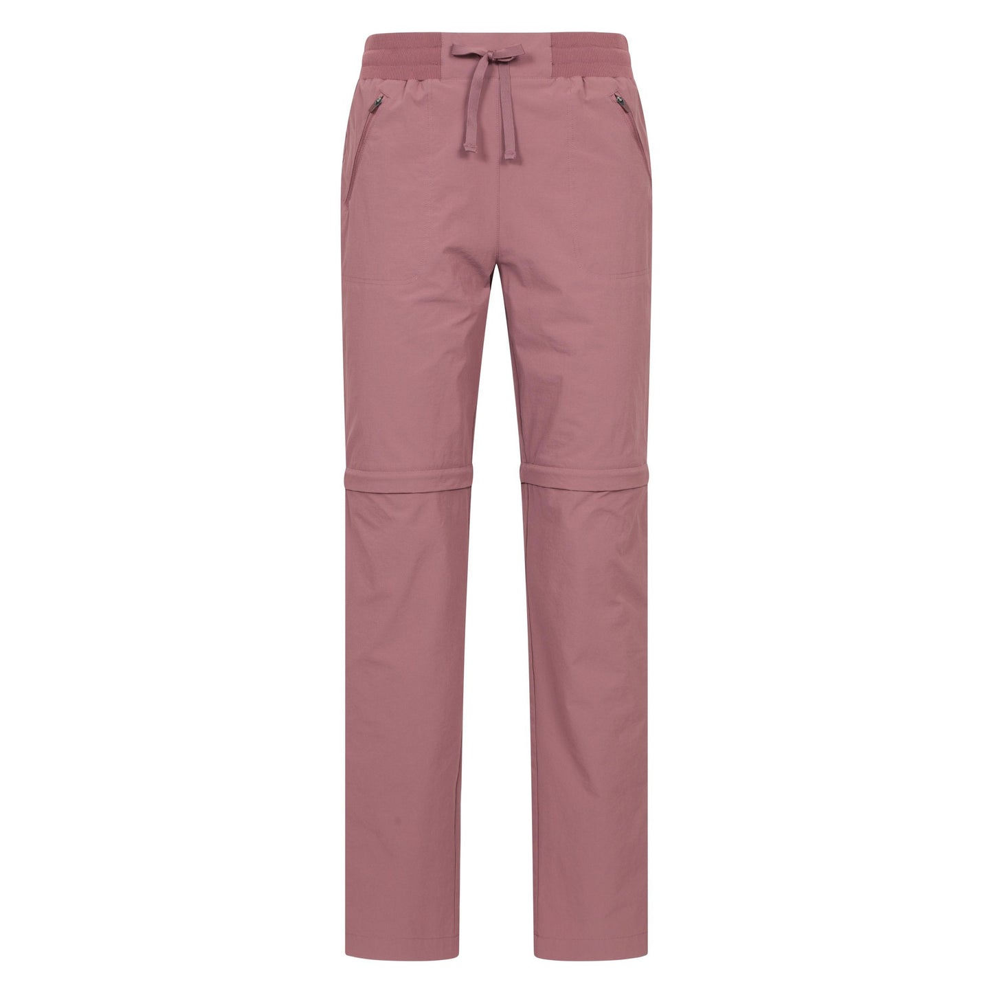 Dark Pink - Front - Mountain Warehouse Womens-Ladies Explorer Zip-Off Trousers