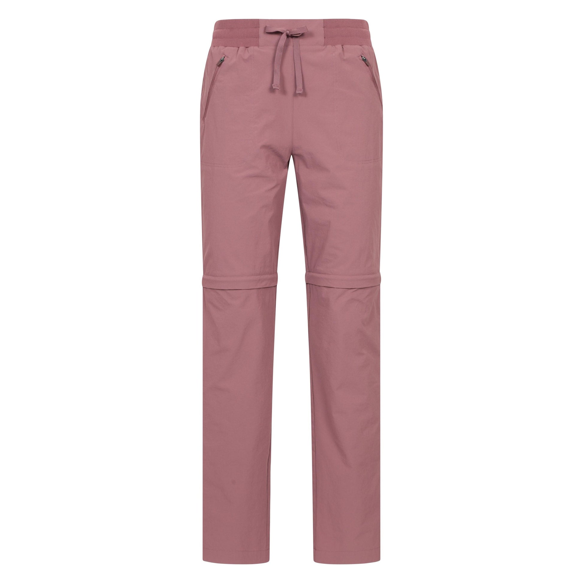 Dark Pink - Front - Mountain Warehouse Womens-Ladies Explorer Zip-Off Trousers