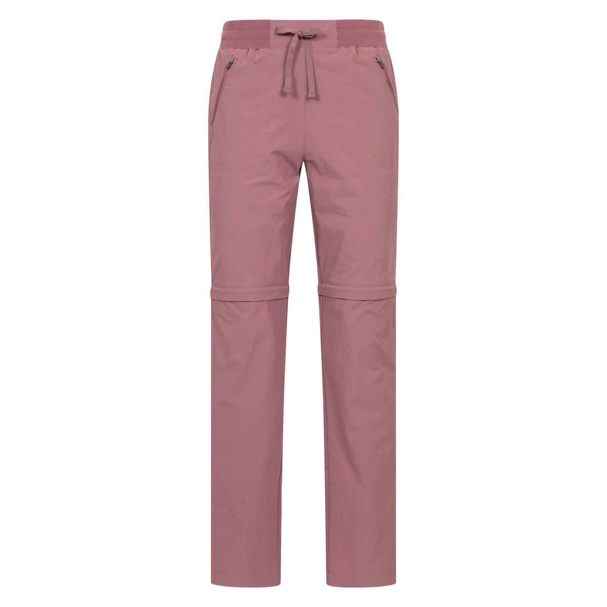 Dark Pink - Front - Mountain Warehouse Womens-Ladies Explorer Zip-Off Trousers