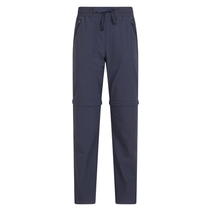 Navy - Front - Mountain Warehouse Womens-Ladies Explorer Zip-Off Trousers