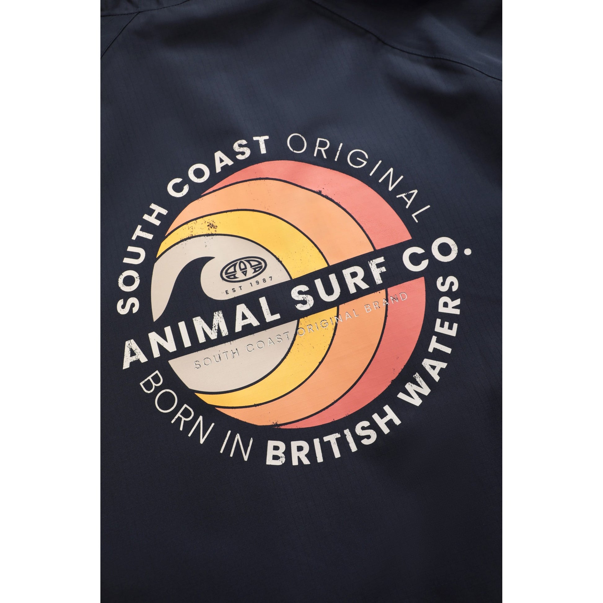 Dark Blue - Lifestyle - Animal Mens Hazey Waterproof Recycled Beach Parka