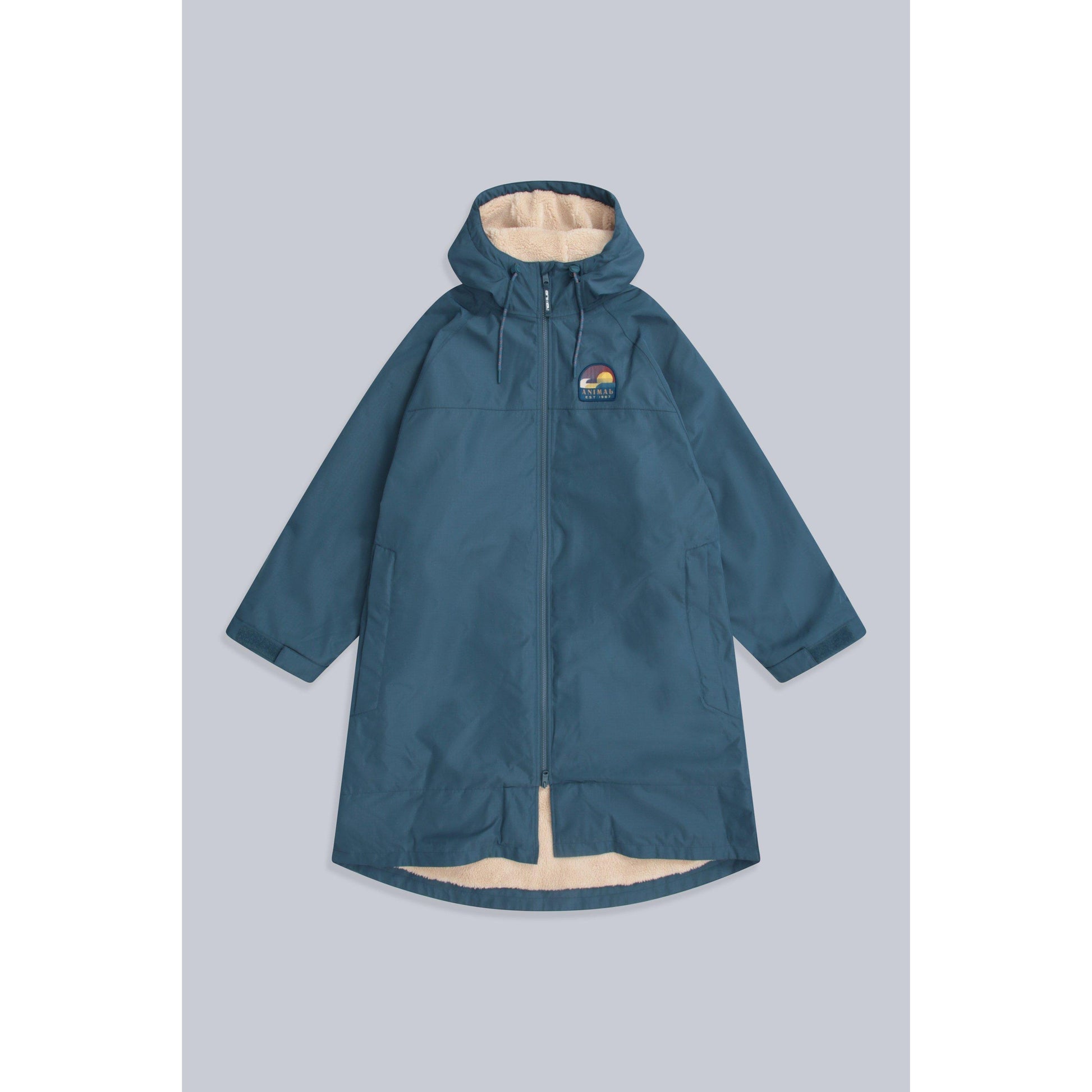 Blue - Front - Animal Mens Hazey Waterproof Recycled Beach Parka
